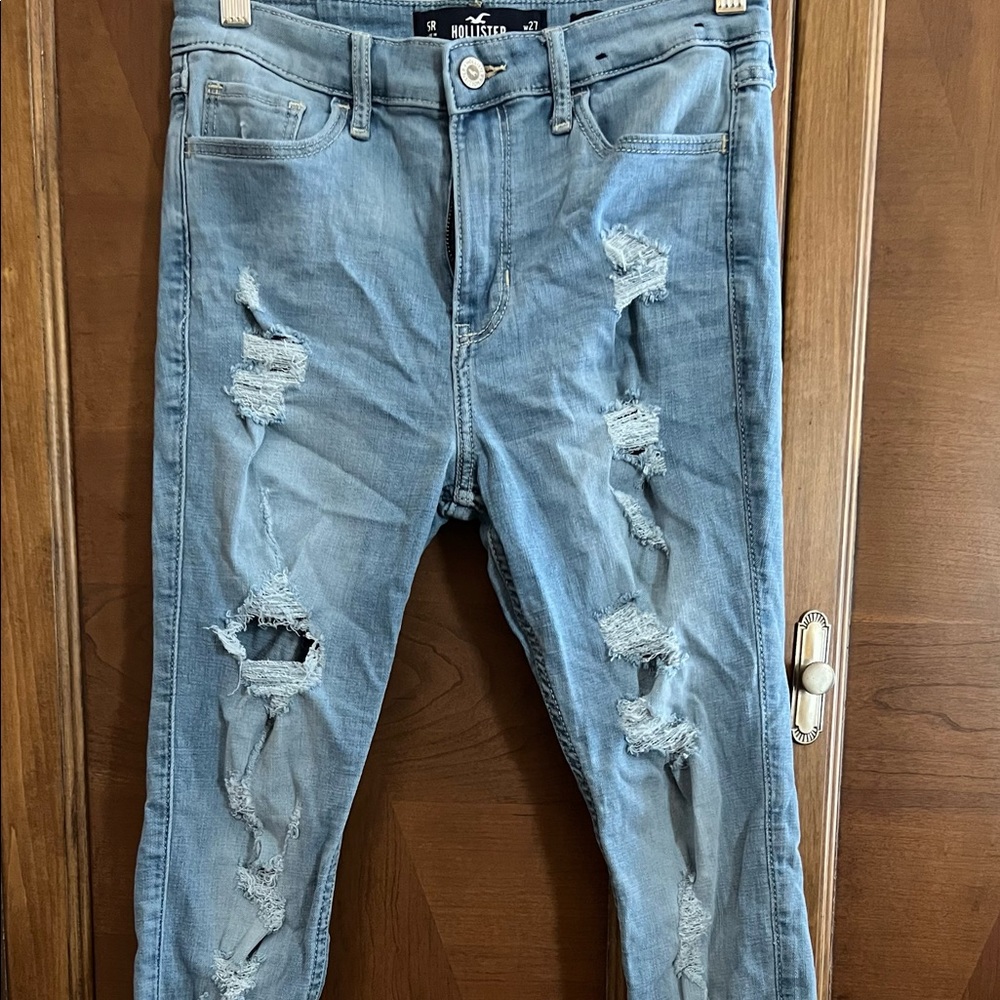 Hollister Distressed Light Wash Skinny Jeans